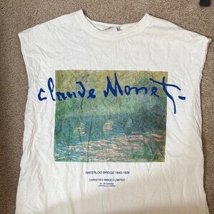 White Claude Monet Graphic Tee